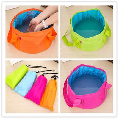 15L Outdoor Fishing Camping Travel Wash Basin Foot Bath Portable Foldable Thickening Oxford Bucket